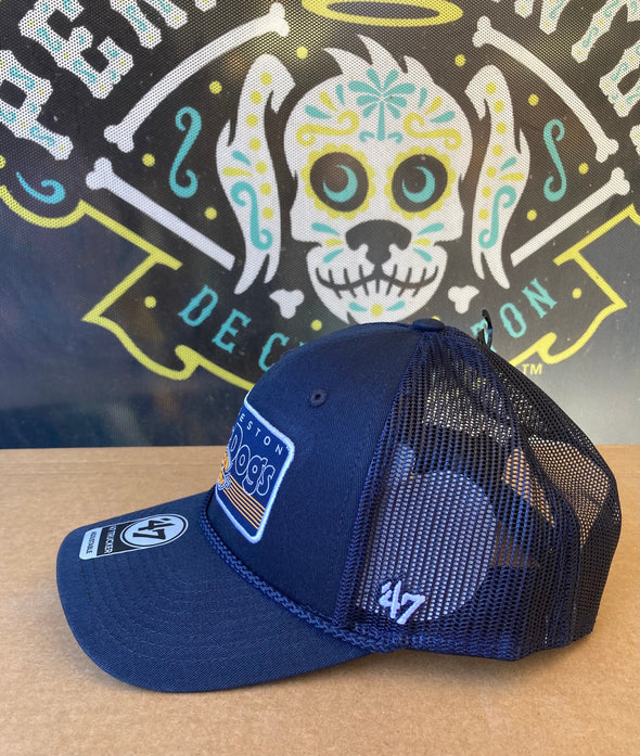 Charleston RiverDogs Navy Carver Rope 47 Trucker