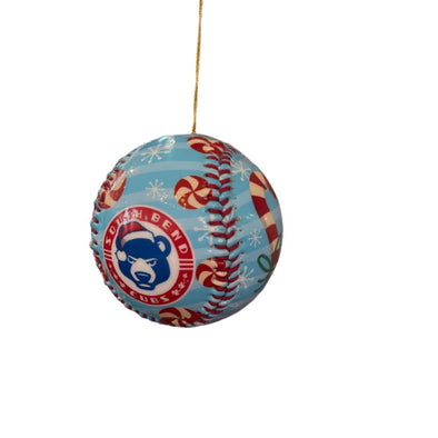 South Bend Cubs Candy Cane Holiday Ornament
