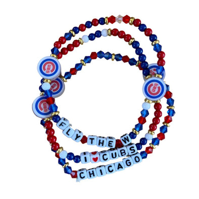 Chicago Cubs Friendship Bracelet 3 Pack