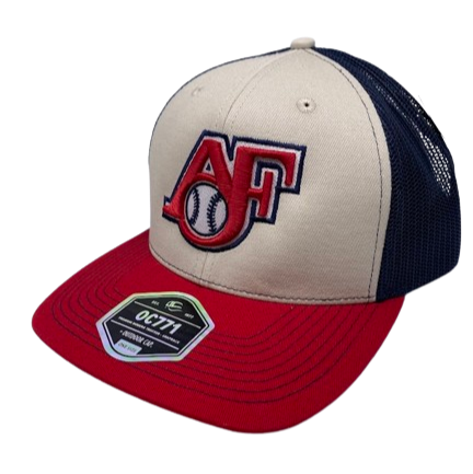 Foxes Stone/Navy/Cardinal Adjustable Premium Trucker Hat