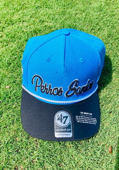 47  Perros Santos Glacier Blue Script Cap