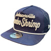 Jacksonville Jumbo Shrimp New Era Team Text Golfer Snapback