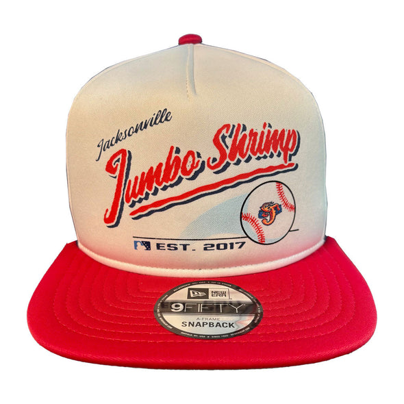 Jacksonville Jumbo Shrimp New Era Retro Script A-Frame 9Fifty