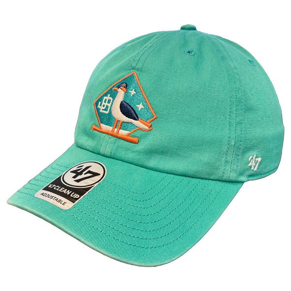 Jacksonville Jumbo Shrimp '47 Jax Beach Seabirds Teal Clean Up