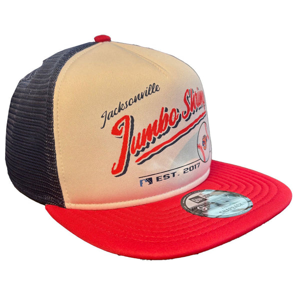 Jacksonville Jumbo Shrimp New Era Retro Script A-Frame 9Fifty