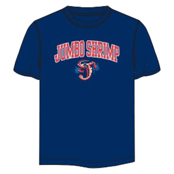 Jacksonville Jumbo Shrimp Profile Big & Tall Navy Arch Tee