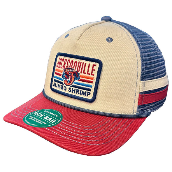 Jacksonville Jumbo Shrimp Legacy Tri-Color 2 Bar Trucker