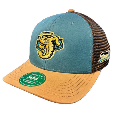 Jacksonville Jumbo Shrimp Legacy Teal/Gold Trucker