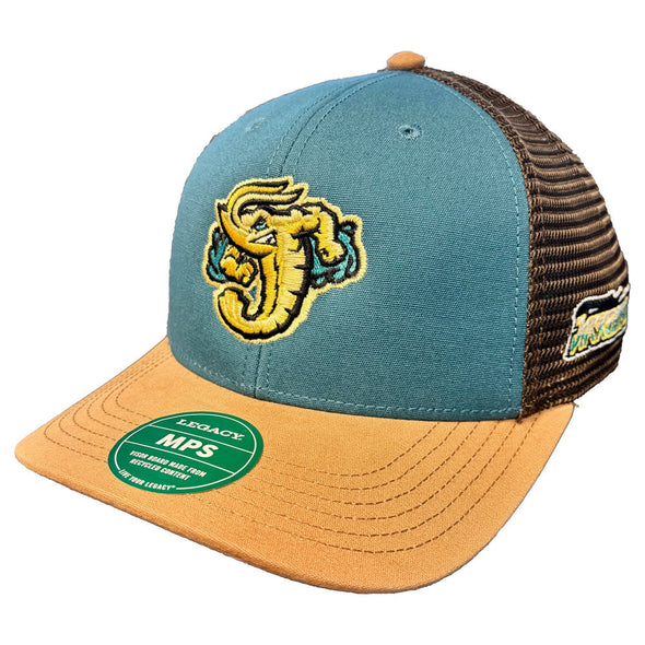 Jacksonville Jumbo Shrimp Legacy Teal/Gold Trucker