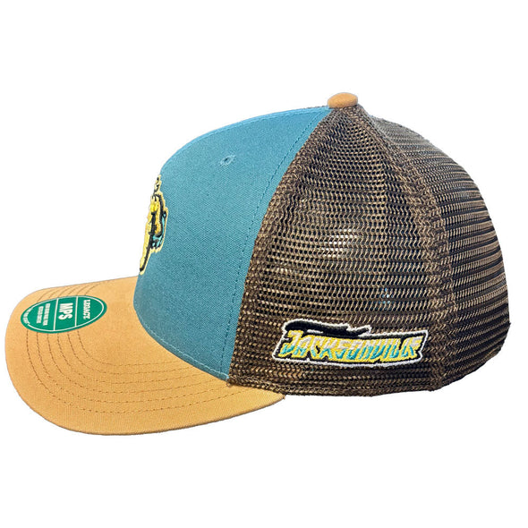 Jacksonville Jumbo Shrimp Legacy Teal/Gold Trucker