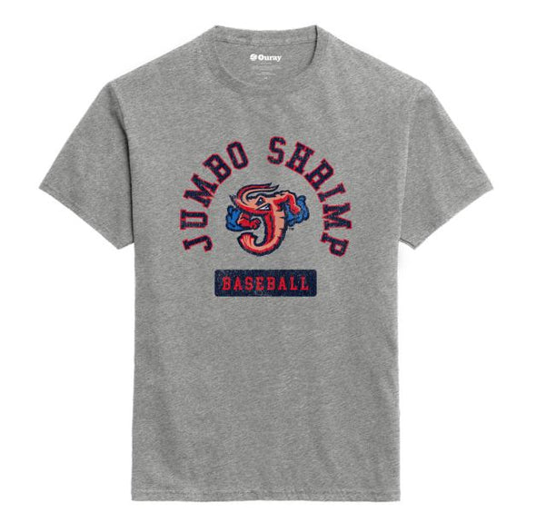 Jacksonville Jumbo Shrimp Ouray Heather Graphite S/S Tee