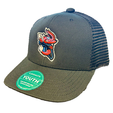 Jacksonville Jumbo Shrimp Legacy Youth Vice Black Trucker