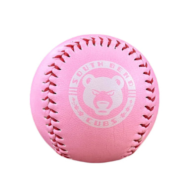 South Bend Cubs Light Pink Logo Ball