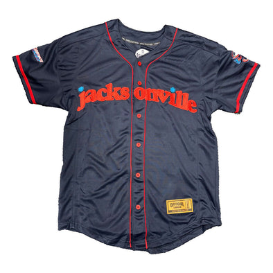 Jacksonville Jumbo Shrimp Official League flipturn x Jumbo Shrimp River City Navy Jersey