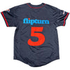 Jacksonville Jumbo Shrimp Official League flipturn x Jumbo Shrimp River City Navy Jersey