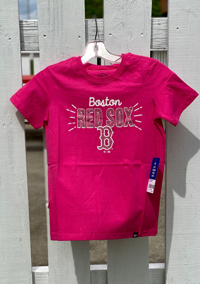 Red Sox Magenta Sparkler Super Rival 47' Brand Girl's Tee