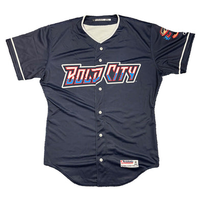 Jacksonville Jumbo Shrimp Evoshield Authentic Navy Bold City Jersey
