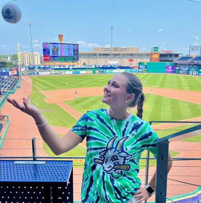 Hartford Yard Goats Youth Blue & Green Tie Dye T-Shirt