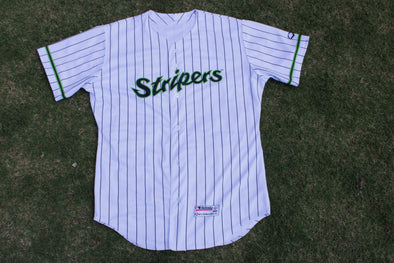 Gwinnett Stripers EVOSHIELD Sports Replica Home Pinstripe Jersey- White