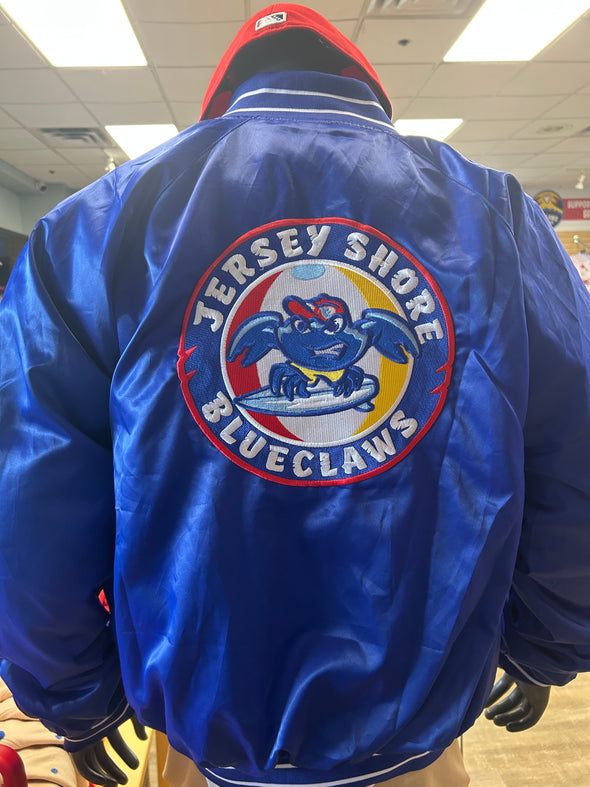 Jersey Shore BlueClaws Official League Primary Logo Satin Jacket