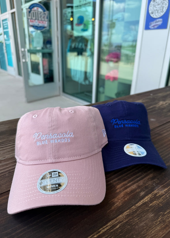 Pensacola Blue Wahoos New Era 9Twenty Throwback Script Women's Hat