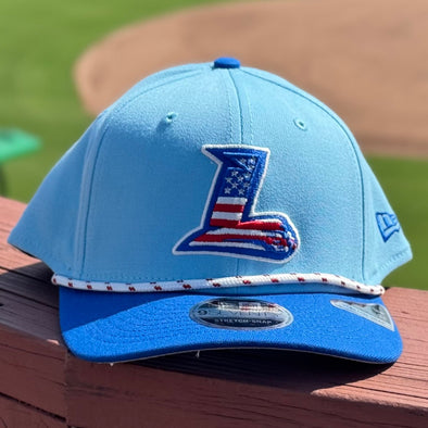 Lynchburg Hillcats 2025 New Era July 4th 9SEVENTY Stretch Snap Cap