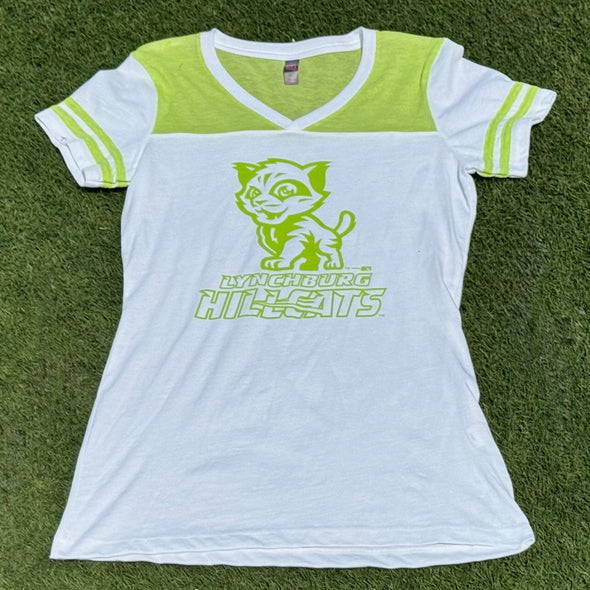 Lynchburg Hillcats Women's Neon Baby Cat Tee