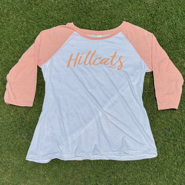 Lynchburg Hillcats Ladies Script 3/4 Sleeve Tee