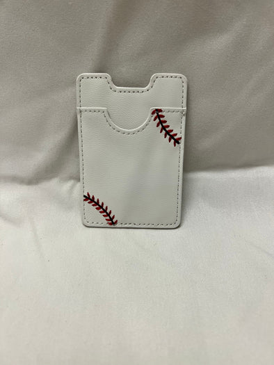 Leather Baseball Cell Phone Wallet Holder