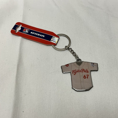 Pinstripe Jersey Keychain