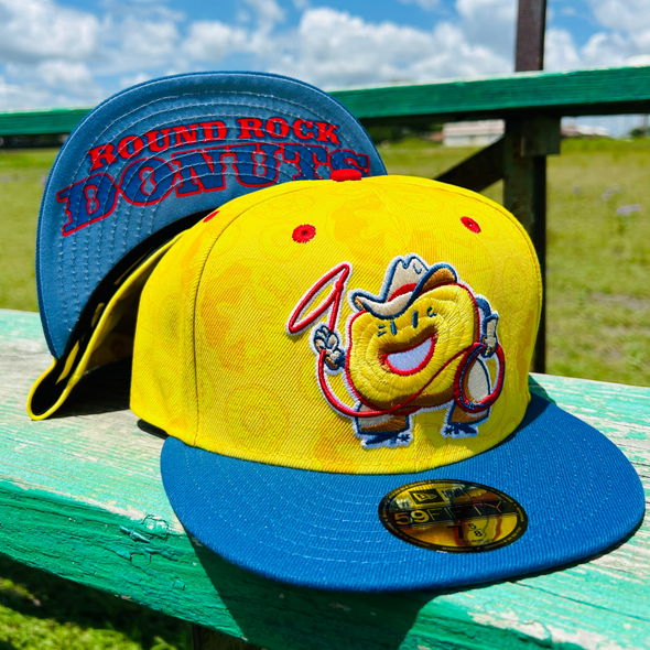 Round Rock Express New Era Donuts Custom Famous Yellow Batter Donuts 5950