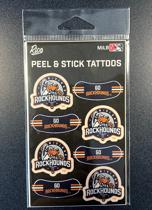 Midland RockHounds Peel & Stick Tattoos