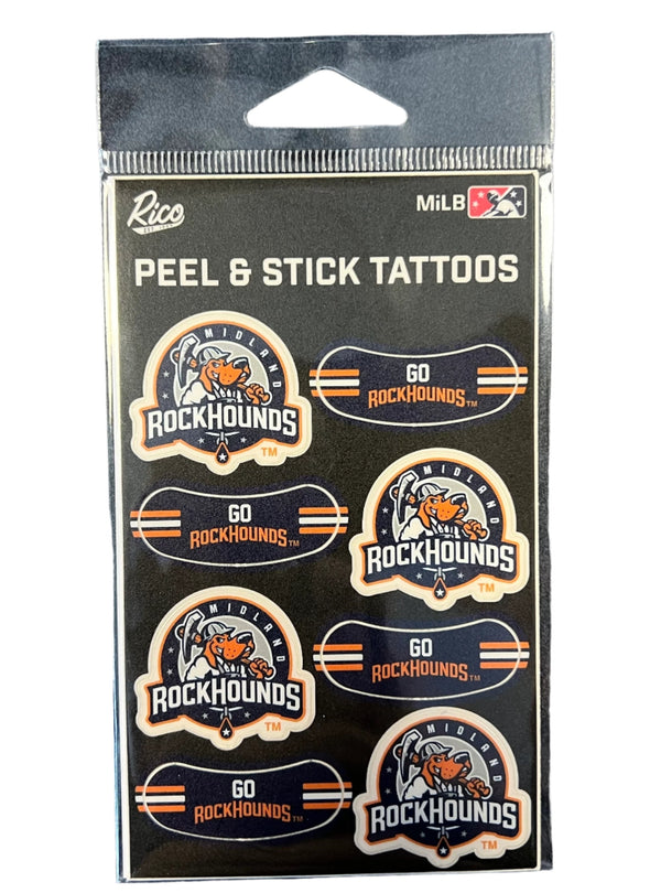 Midland RockHounds Peel & Stick Tattoos