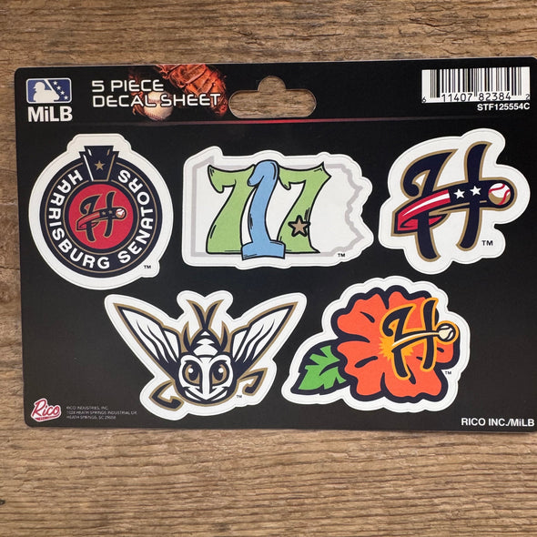 Harrisburg Senators 5 Decal Sheet