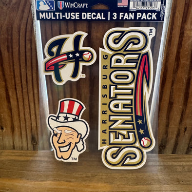 Harrisburg Senators 3 count Decal Sheet