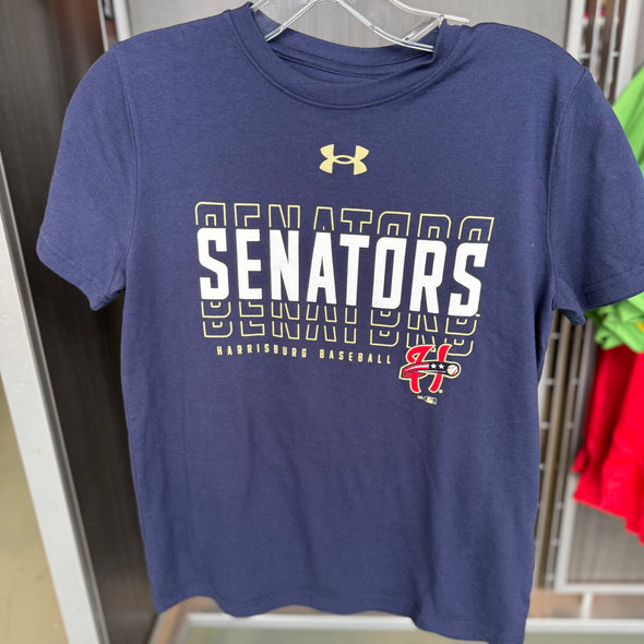 Harrisburg Senators Youth Navy Under Armour Cotton Tee