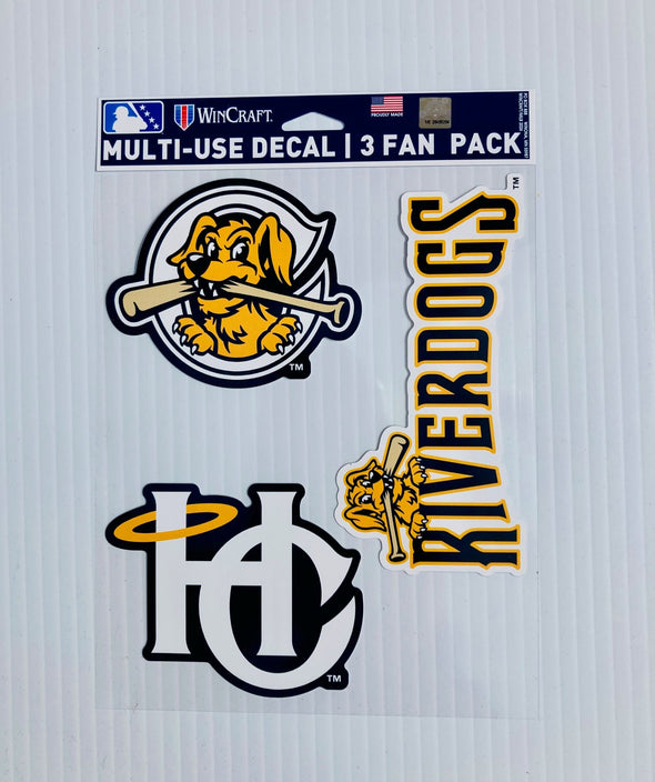 Charleston RiverDogs 3 Pack Logo Decal