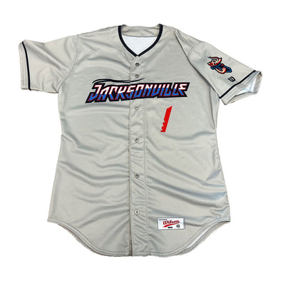 Jacksonville Jumbo Shrimp 2023-2024 Game Worn Road Gray Jerseys