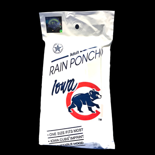 Adult Iowa Cubs Rain Poncho