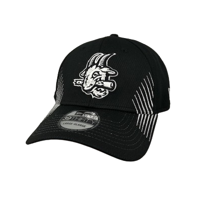 Hartford Yard Goats New Era Striped Flex Fit - Black