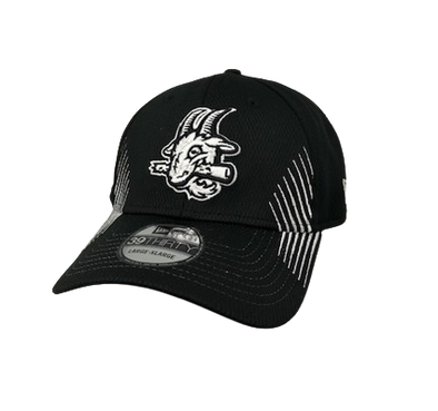 Hartford Yard Goats New Era Striped Flex Fit - Black