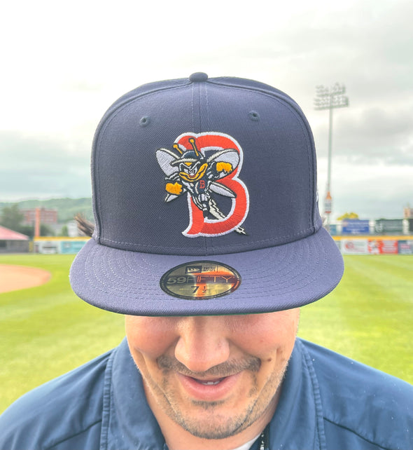 BRP B-Mets 59FIFTY Navy Blue On-Field Replica w/Green Under visor New Era Hat