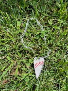 Baseball Heart Necklace