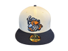 Midland RockHounds New Era 59Fifty Cream and Navy Hat