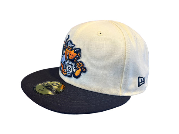 Midland RockHounds New Era 59Fifty Cream and Navy Hat