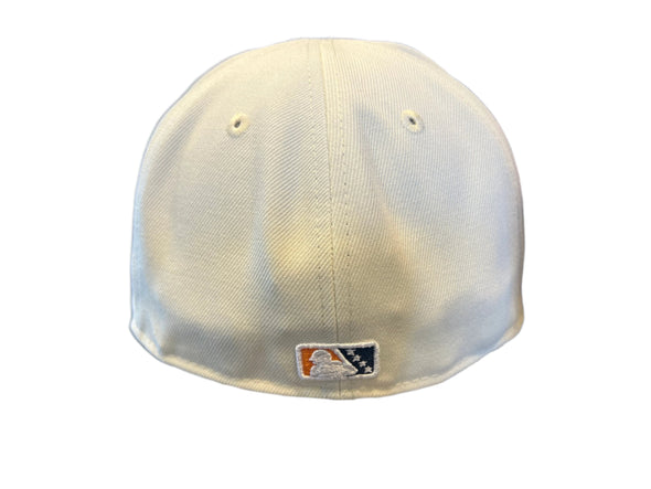 Midland RockHounds New Era 59Fifty Cream and Navy Hat