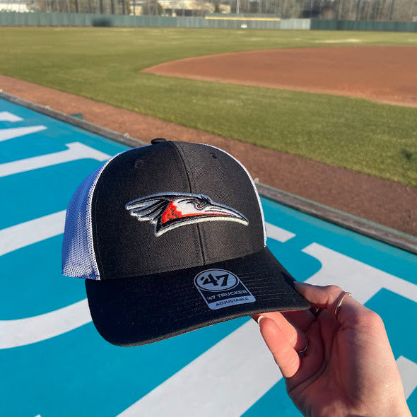 Delmarva Shorebirds '47 Black and White Trucker