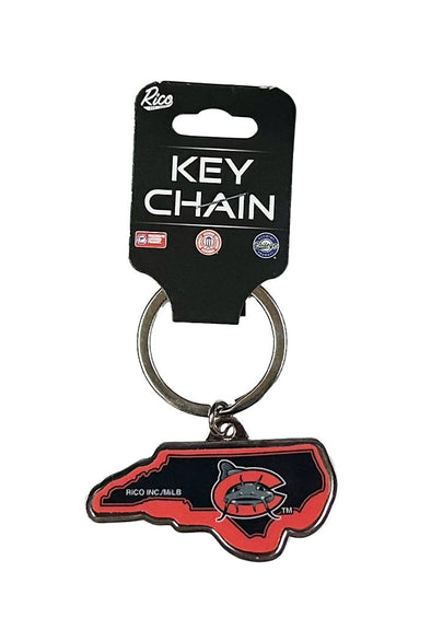 Carolina Mudcats State Keychain