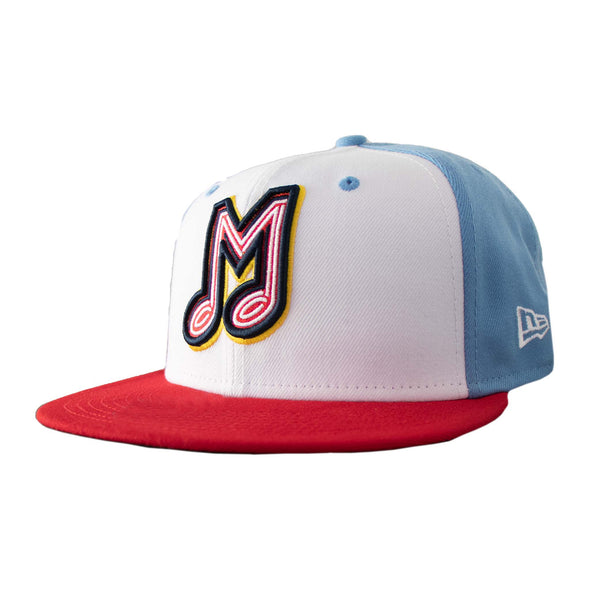 Memphis Redbirds New Era 59Fifty Fitted Authentic Collection Music M Tri-Color Alternate Cap