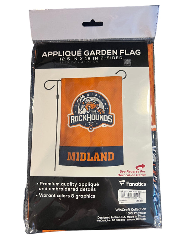 Midland RockHounds Applique Garden Flag